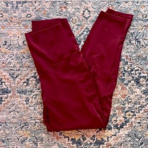 Small red Aerie Play leggings